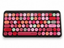 UBOTIE SK-621BT Bluetooth Wireless Retro Typewriter Keyboard Pink Round Keys thumbnail