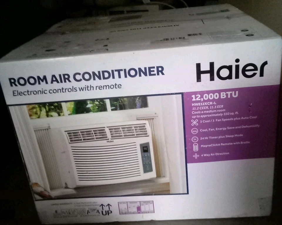 Controles electrónicos para aire acondicionado Haier Room nuevo en caja con control remoto 12000 BTU Foto 2 de 4