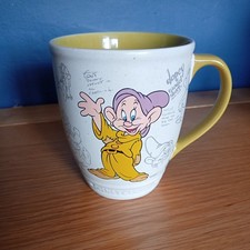 RARE Disney Store “DISNEY CLASSIC” Dopey Sketch Design Ceramic Mug 16oz