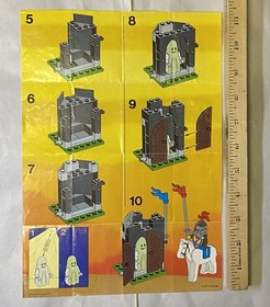 LEGO 6034 Black Monarch's Ghost Set Knights Castle Instruction Manual Only 1990