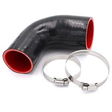 90 Degree 2 to 2-1/2 inch51-63mm Silicone Reducer Coupler Hose Length 4-in