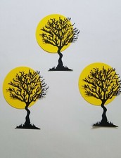 3 new "Halloween tree" Halloween for greeting card die cuts scrapbook die cut