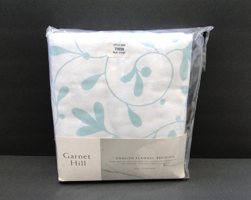 Garnet Hill: Botanical Pattern Twin Flat Sheet & Pillow Cases Style 0342 - Picture 2 of 17