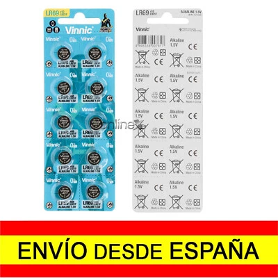 Pila Boton Original VINNIC AG6 LR69 L921F 1,5V Alcalina Blister Nuevo a6565 nt