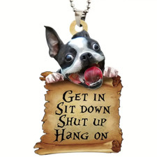 Acrylic Car Ornament, Backpack Accessory - New - Dog