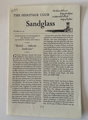 Three Plays of HENRIK ISBSEN Vintage 1965 HERITAGE PRESS W/Sandglass & Slipcover - Picture 8 of 12