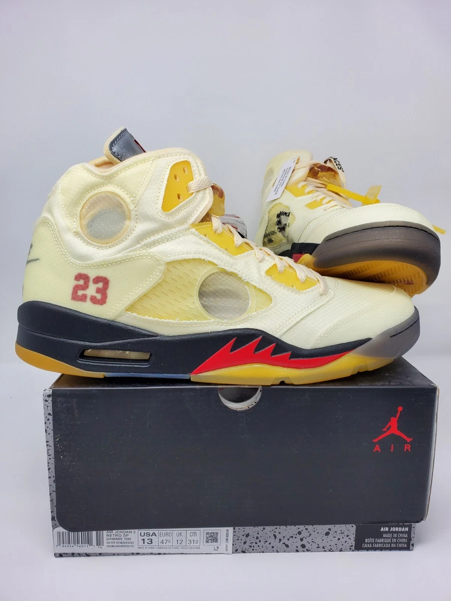  Jordan Air 5 Retro Sp Off-White - Sail Mens Dh8565 100 - Size  | Basketball