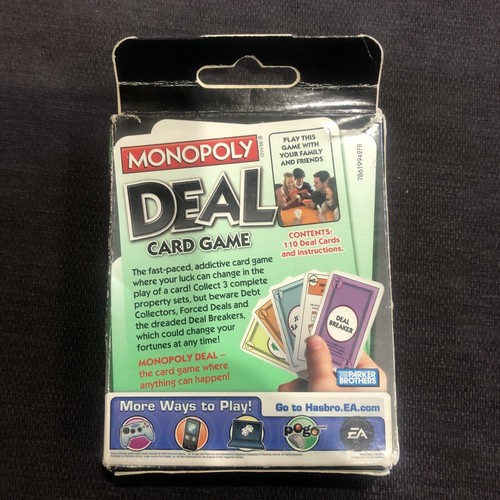 Monopoly Deal Card Game 2008 Hasbro Parker Brothers New - Picture 3 of 4