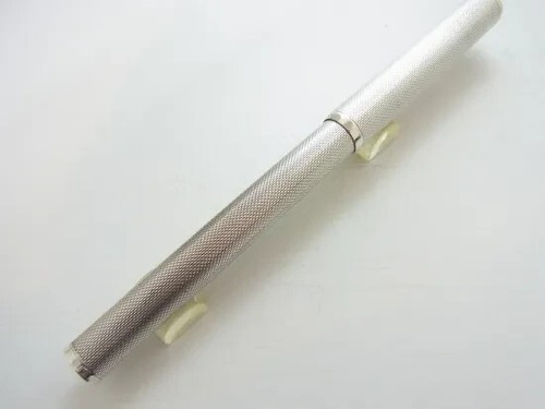 Dunhill Fountain Pen Sterling Silver 14K (EF) 1970s-80s Rare - Picture 11 of 14