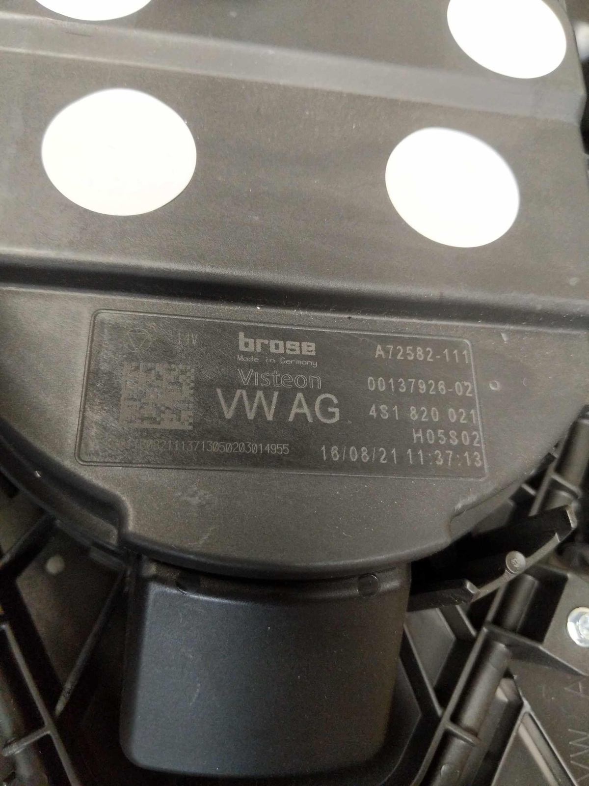 2022 Audi R8 Performance Coupe OEM HVAC Heater A/C Blower Motor Housing