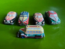 Nice Collection of 5 Small 1950s Tin Japanese Vehicles; 3"