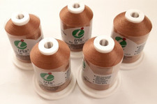 Embroidery Thread Polyester, Lot of 5 Mini King Spools,1100yds,40w, Cocoa