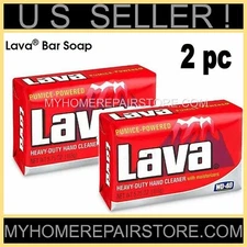US SELLER ! FREE S&H ! — 2 / $ 14 — LAVA — HEAVY-DUTY — HAND CLEANER — BAR SOAP