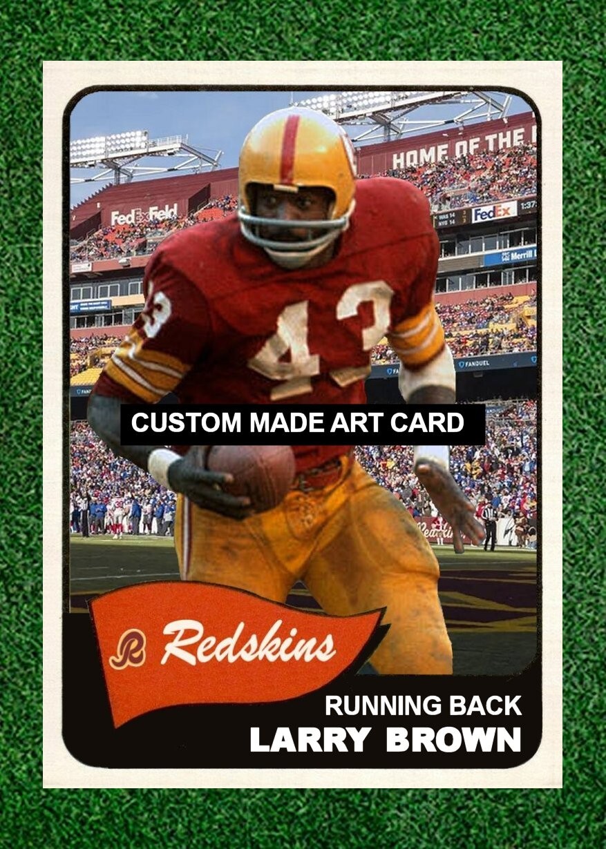 Larry Brown Washington Redskins Football Art Card