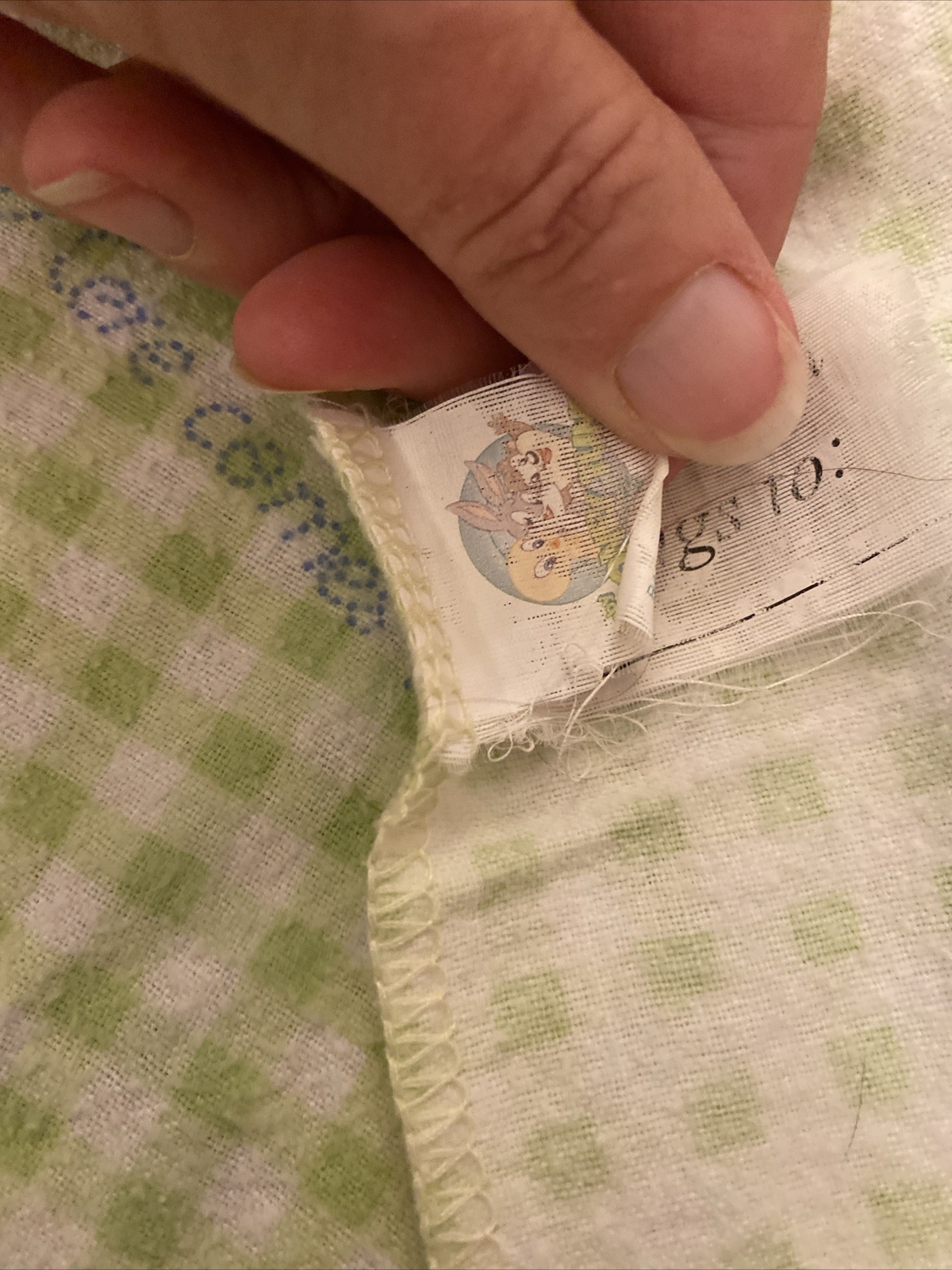 2 Vintage Baby Looney Tunes Receiving Blanket Bugs Tweety Taz Swaddling Nursery eBay