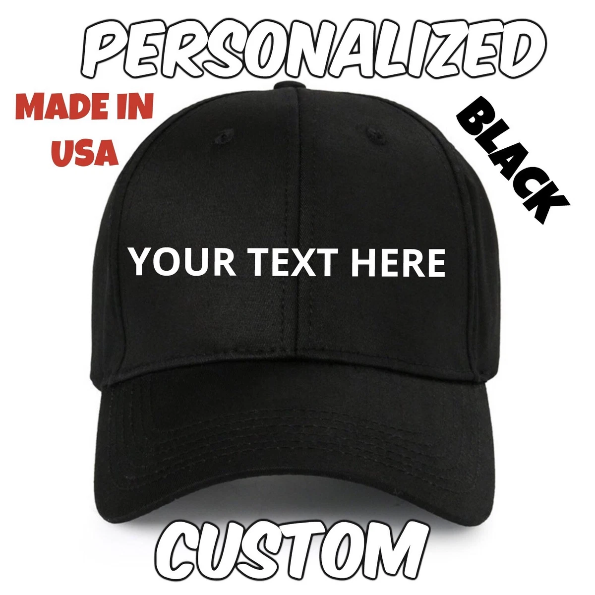 abstrakt Reception Fordøjelsesorgan CUSTOM PERSONALIZED Multi Color EMBROIDERED Hats Design Your Own HAT  PERSONALIZE | eBay