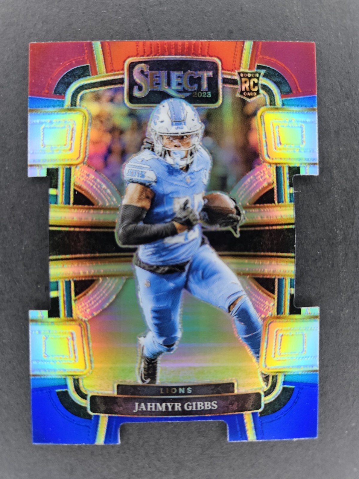 Jahmyr Gibbs Rookie 2023 Select Concourse Red Blue Die Cut Prizm Detroit Lions