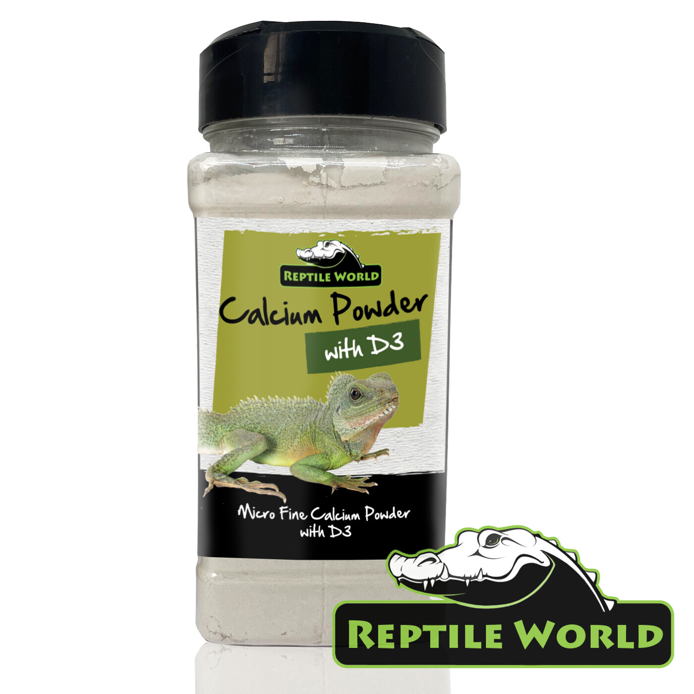 Reptile World Calcium Powder with Vitamin D3 Tortoise, Bearded Dragon