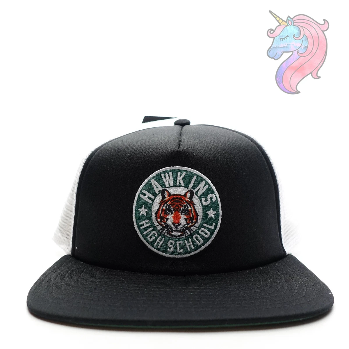 Nike Stranger Things Hawkins High School Hat Black White Adult Unisex CQ8461 010