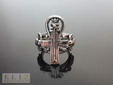 Egyptian Ankh Ring 925 Sterling Silver Sacred Cross Key of Life Sacred Egyptian