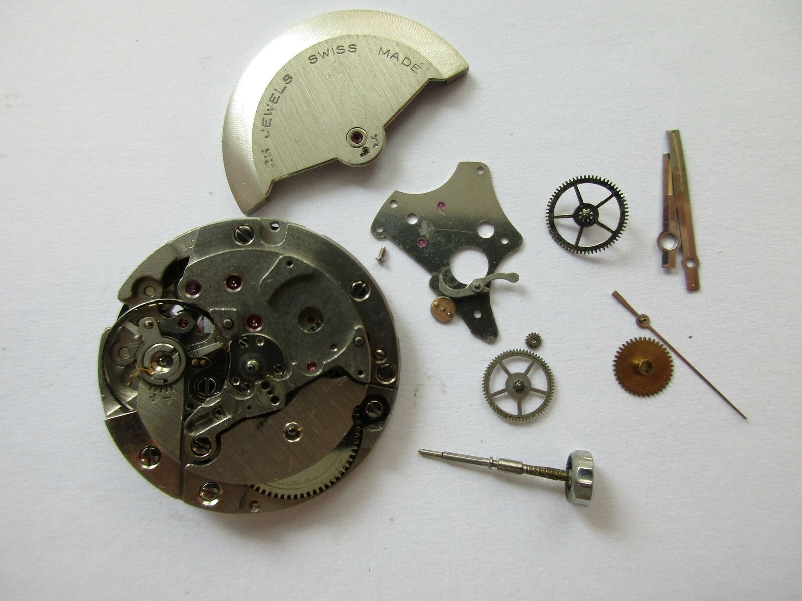 Felsa cal. 4007 automatic disassembled watch movement - for use of parts