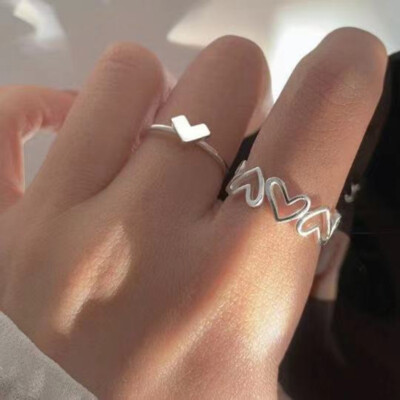 Fashion 925 Silver Tassesl Knuckle Ring Open Zircon Rings Women Adjustable