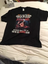 Gildan Ultra Cotton Freddy Krueger “If You Ever Knock Me Down…” XL Cotton Shirt