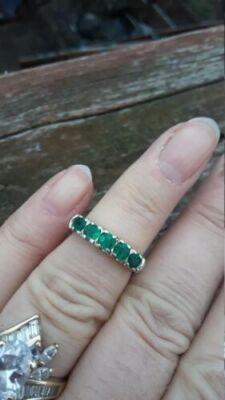 2Ct Round Lab-Created Emerald Eternity Engagement Band Ring 14KWhite Gold Finish