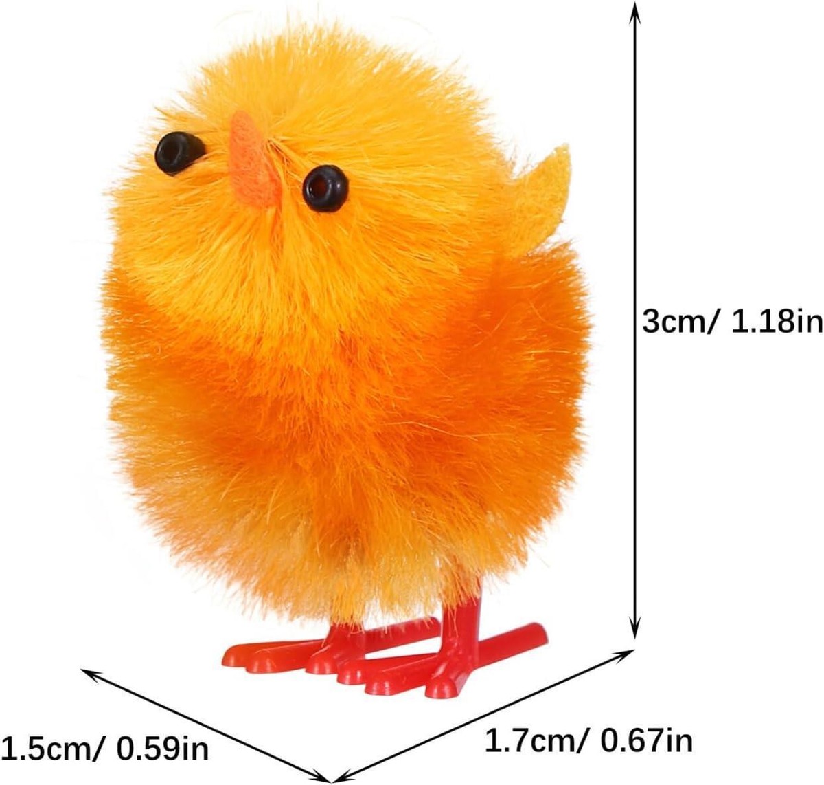 12 Easter Chicks Multicoloured Fluffy Plush Chickens Egg 