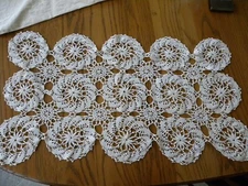 Vintage Crochet Dresser Scarf or Chair Back Cover