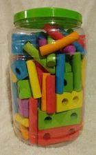 Spark Create Imagine- Foam Peg Building Block Toy Learning Play Set, 100 Pieces 