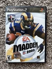 Madden NFL 2003 PS2 - Complete Edition, EA Sports, Good Condition, Fast Ship