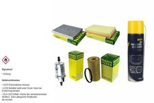 MANN FILTER Paket MANNOL Klimareiniger für VW New Beetle 9C1 1C1 2.5