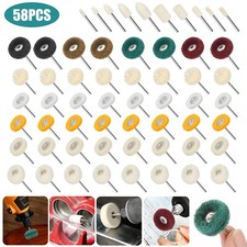 58x Abrasive Polishing Buffing Wheel Grinding Brushes Rotary Tool Kit for Dremel