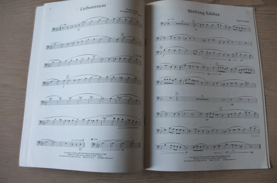 SOLO SOUNDS FOR TROMBONE BASS CLEF VOL 1 LEVELS 1-3 SHEET MUSIC BOOK (1987) USA - Image 4 of 4