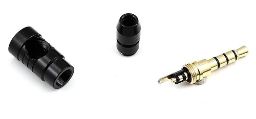 Right Angled 3.5mm 4 Poles Headphones Solder Jack Plug Terminal Audio Cable Lead - 第 2/3 張圖片