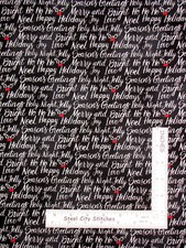 Christmas Holiday Greetings Cotton Fabric Timeless Treasures C6954 By The Yard