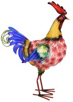 Metall Hahn Dekofigur Ostern Gockel Gartendekoration Gartenfigur Dekohahn