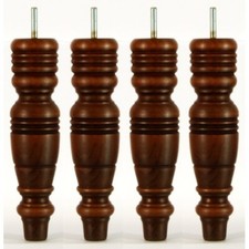 4 Victorian Reproduction turned legs 225mm/9" Ref. E30-DMw Chair Footstool Sofa