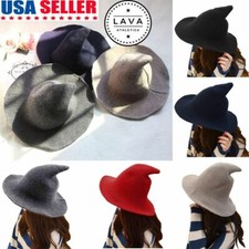 Wool Halloween Witch Hat Modern Witch Hat Made From High Quality Sheep Cosplay