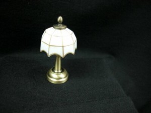 Heidi Ott #YL1614 Dollhouse Miniature  Light LED Battery White Table Lamp