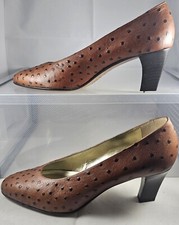Vintage Di Sandro Women's Brown Calf Size 7 Missing Rubber On Right Heel Italy.