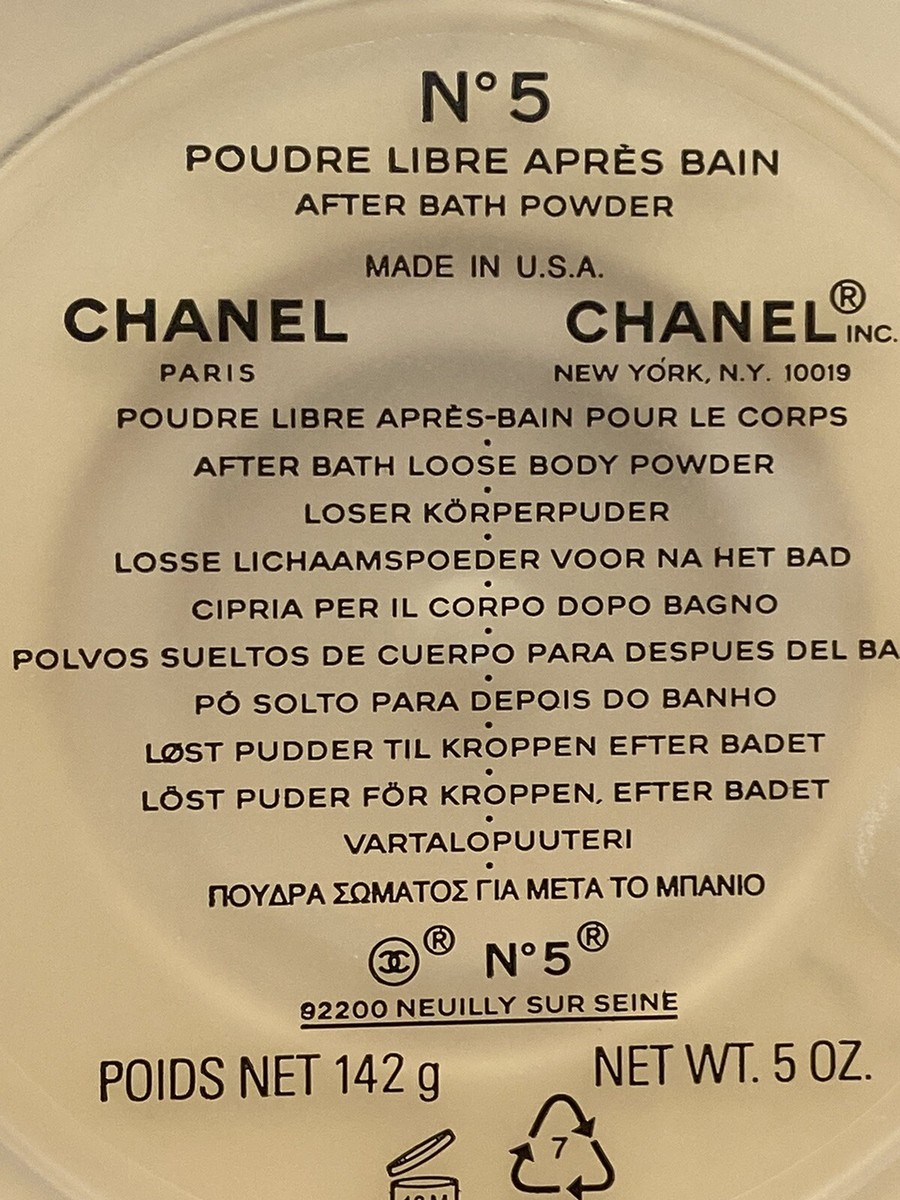 chanel No5 after bath powder 5oz scuffed box | eBay