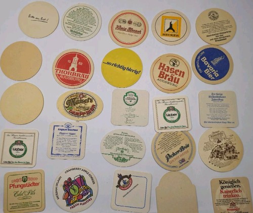 Vintage German Beer Bier Coasters Lot Many Different Styles Instant Collection - Picture 7 of 12