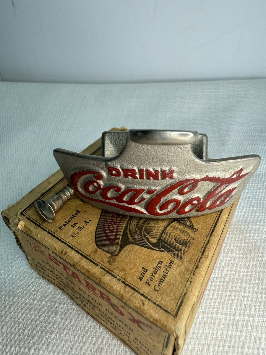 【箱付・未使用級】40s STARR X Coca-Cola 栓抜き USA製 The STARR X Coke Coca Cola Stationary Bottle Opener UNUSED in