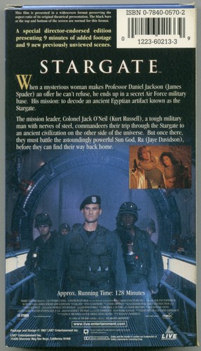 STARGATE; 1997 VHS Live, Kurt Russell James Spader - Picture 3 of 3