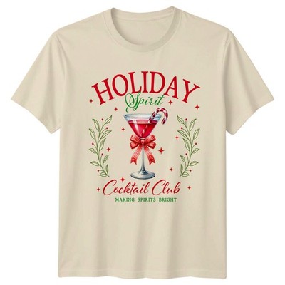 Holiday Spirit Cocktail Club Weihnachten Feiertage Herren Damen Grafik T-Shirt