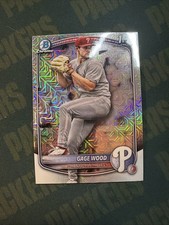 Gage Wood 2025 Bowman Draft Mega Box 1st Bowman Mojo Refractor #BDC-4 Phillies