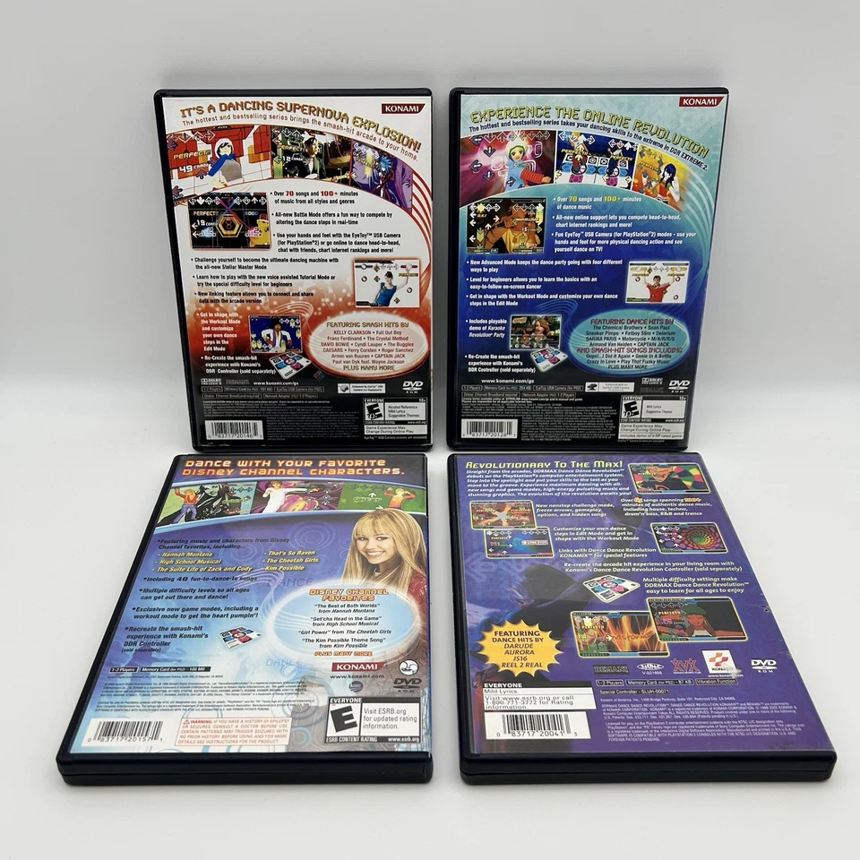 PS2 LOT OF 4: DDRMAX Dance Dance Revolution, Supernova, Extreme 2, Disney ~ CIB - Image 2 of 4