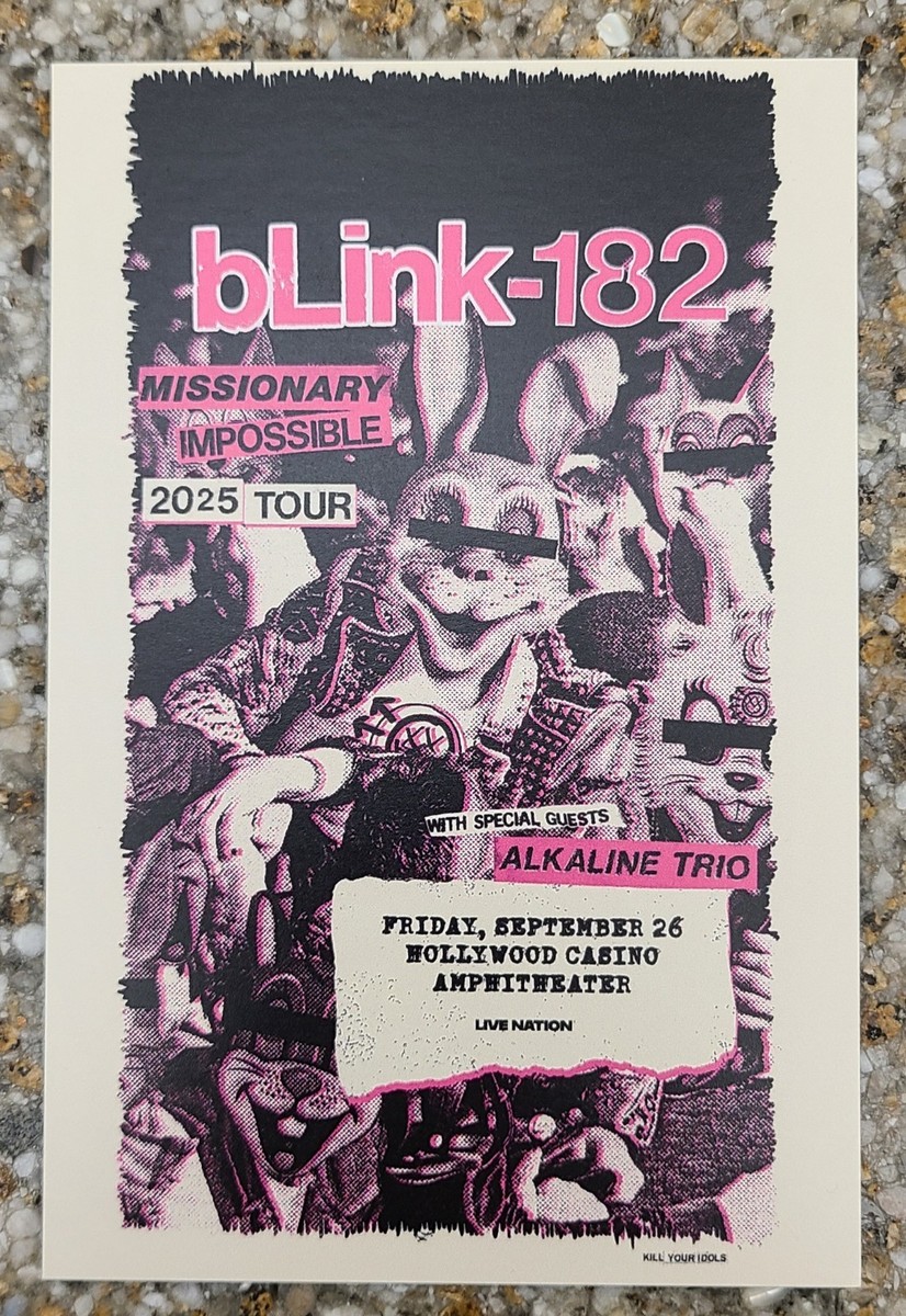 Blink-182 Missionary Impossible 2025 Tour Promotional Advertising